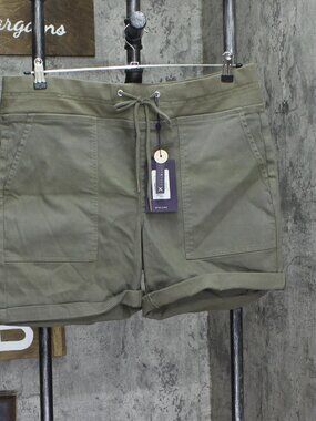 Nydj Green Petite Drawstring Cargo Shorts Pmst8169 313 Most 14P
